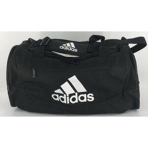 ADIDAS Defense 2 Medium Duffel Ventilated Gym Bag Outside Zip Pockets Black